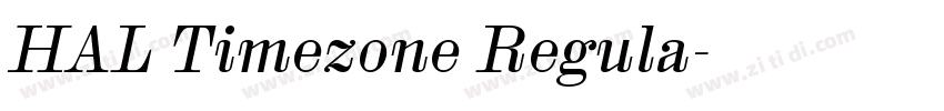 HAL Timezone Regula字体转换
